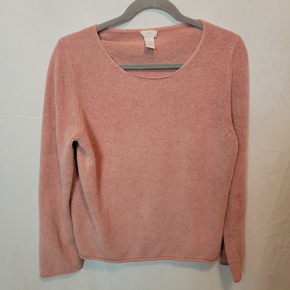 J. Jill Sweaters - J. Jill Pink Soft Knit Crewneck Raw Hem Pullover Women's Sweater Size Medium